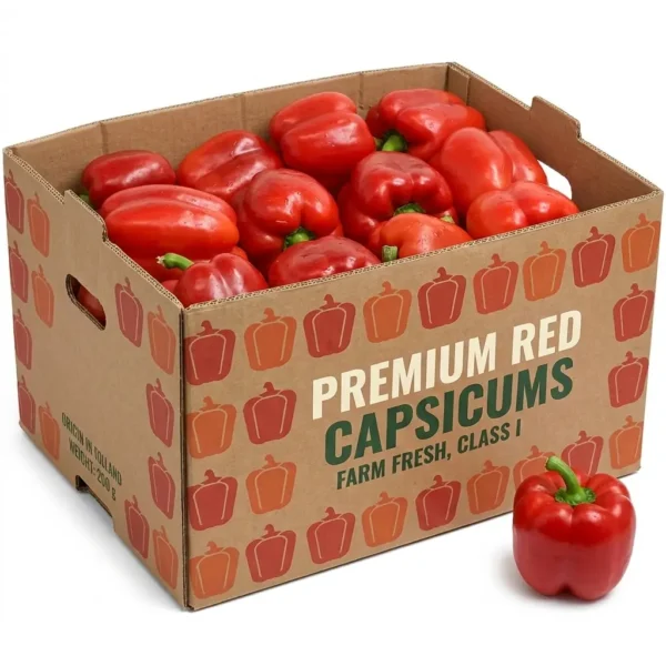Fresh Australian Red Capsicum Box – Premium Organic Capsicums Delivered